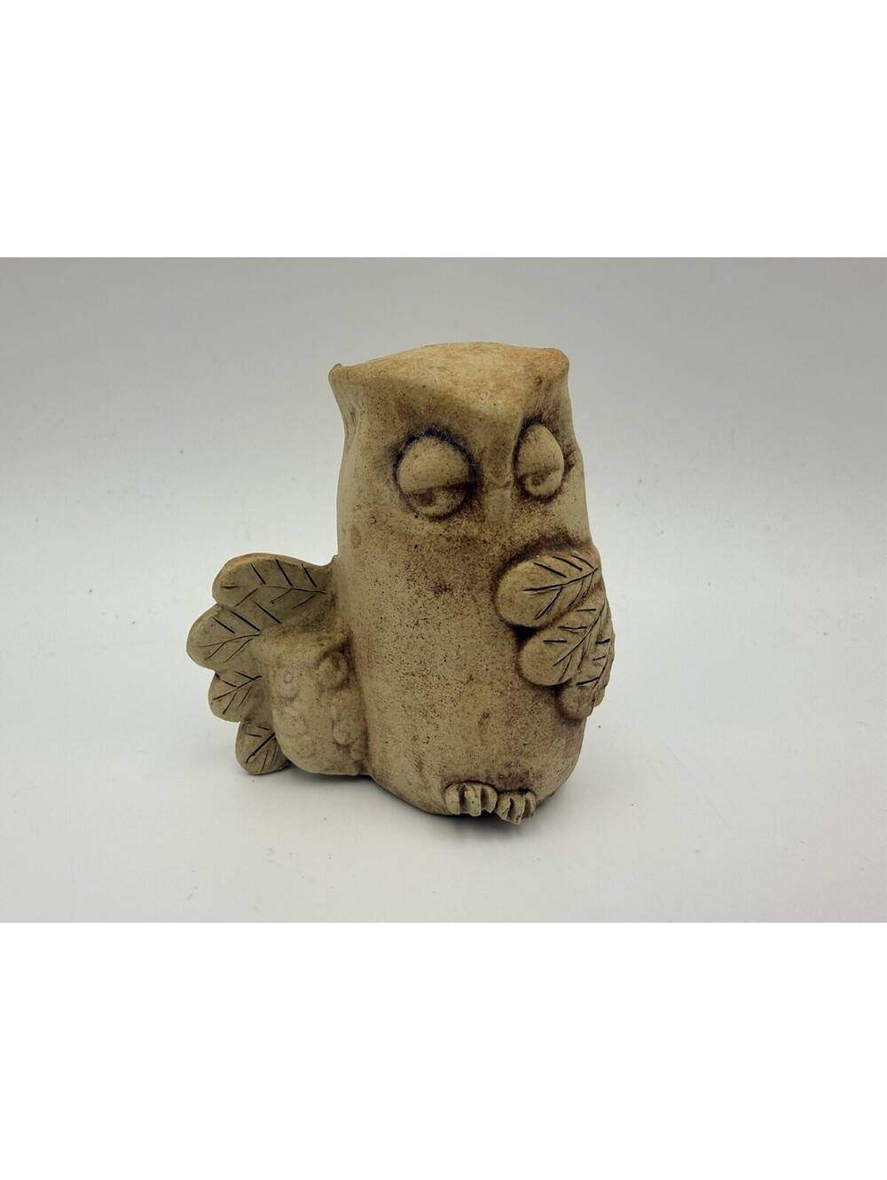 Handmade Owl Figurine Signed Dishy Products Cream